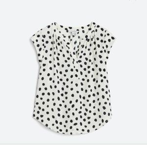 41 HAWTHORN Morey Cap Sleeve Split Neck Printed Blouse